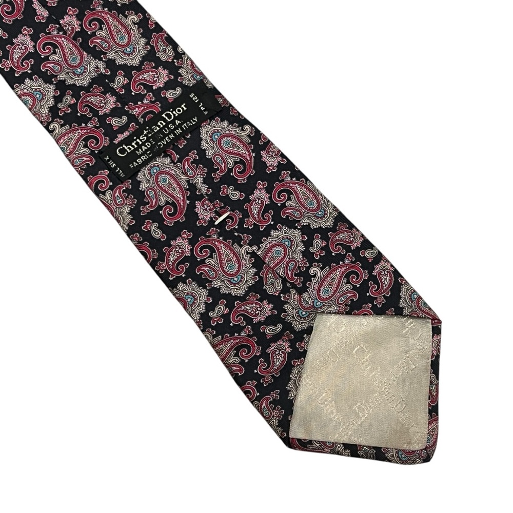 Dior Paisley Silk Tie - Black and Red